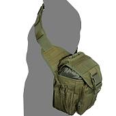 Сумка-органайзер TAC на плечо тактическая MOLLE оливковая (3310182) - ВОЕНТОРГ ТЫЛОВИК
