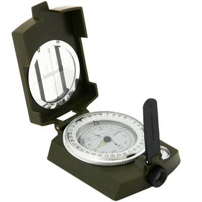 Компас Lensatic прямоугольный на верёвке пластмассовый в чехле оливковый (3302027) - HAKKI.RU