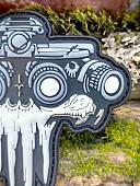 Нашивка ( шеврон патч patch ) тактическая ЧЕРЕП В ПНВ DARKNESS 3D PVC на липучке 9х9 черная (2504438) - ВОЕНТОРГ ТЫЛОВИК