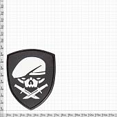 Нашивка ( шеврон патч patch ) тактическая Череп ВДВ 3D PVC ( пластизоль ) на липучке 9х7 черная (2504727) - ВОЕНТОРГ ТЫЛОВИК