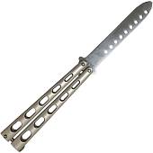 Нож тренировочный BENCHMADE складной бабочка серебристый (3912011) - ВОЕНТОРГ ТЫЛОВИК