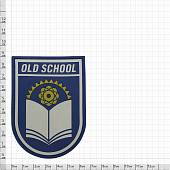 Нашивка ( шеврон патч patch ) тактическая OLD SCHOOL 1 3D PVC ( пластизоль ) на липучке 9х6,5 синяя (2504051) - ВОЕНТОРГ ТЫЛОВИК