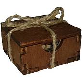 Коробочка ( футляр ) подарочная для знака ( сувенира ) деревянная 5х5х2,5 коричневая (2302974) - ВОЕНТОРГ ТЫЛОВИК