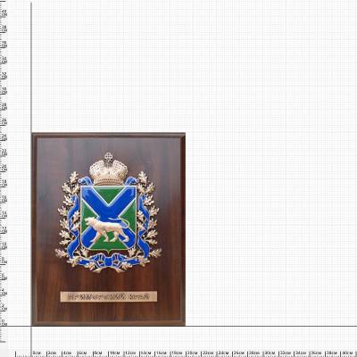 Плакетка ( панно ) Герб Приморского края 200х250 (4406247) - HAKKI.RU