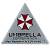 Шильдик ( наклейка шильд ) на авто UMBRELLA CORPORATION Our Business if Life Itself серебристый (12017807)