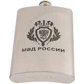 Фляга подарочная с гравировкой МВД России 10 OZ - 300 мл (4608043) - ВОЕНТОРГ ТЫЛОВИК
