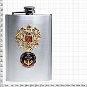Набор подарочный с символикой ВМФ России / Герб ( орел ) РФ ( фляга 9 OZ-270 мл + стопки 2х30 мл + стопка складная 1х150 мл + лейка ) (4801232) - ВОЕНТОРГ ТЫЛОВИК
