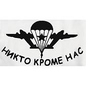 Наклейка на авто виниловая с символикой ВДВ / Никто кроме нас 22х12 черная (12012029) - ВОЕНТОРГ ТЫЛОВИК
