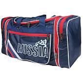 Сумка раздвижная  боковым карманом триколор Россия / Russia  55х35х25 50 л 10м синяя (3310110)  - ВОЕНТОРГ ТЫЛОВИК