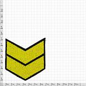 Знак - годичка ( нашивка шеврон ) нарукавный за выслугу лет ( по годам службы ) 10 лет вышитый (2508035) - ВОЕНТОРГ ТЫЛОВИК