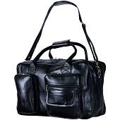 Сумка ( портфель ) Pakistan дорожная мужская ТR Bag 2 кожаная 22 л черная (3310015) - ВОЕНТОРГ ТЫЛОВИК