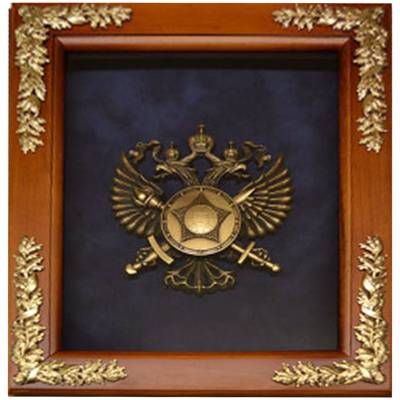Ключница настенная Эмблема Служба внешней разведки РФ деревянная 290х340х90 (4311054) - HAKKI.RU
