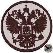 Нашивка ( шеврон патч patch ) тактическая Герб ( орел ) России вышитая на липучке D-7 песочная (2509183) - ВОЕНТОРГ ТЫЛОВИК