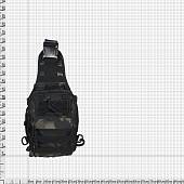 Сумка-органайзер TAC через плечо тактическая MOLLE камуфлированная camo-multi черная (3310963) - ВОЕНТОРГ ТЫЛОВИК