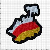 Нашивка ( шеврон патч patch ) тактическая Карта Северной Осетии вышитая на липучке 8х7,3 черная (2509284) - ВОЕНТОРГ ТЫЛОВИК