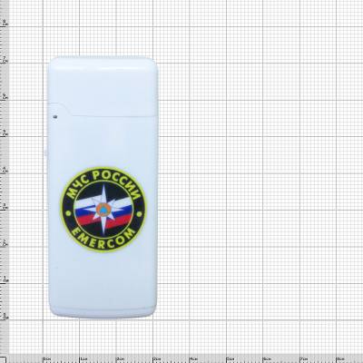 Зажигалка с символикой МЧС России газовая белая (4403033) - HAKKI.RU