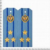 Погоны ФСБ повседневные на рубашку Полковник с эмблемой машинная вышивка пластик (2211995) - ВОЕНТОРГ ТЫЛОВИК