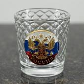 Набор подарочный с символикой Герб России стопки триколор ( графин ( штоф ) низкий + стопки ( рюмки ) 6x50 мл ) (4801911) - ВОЕНТОРГ ТЫЛОВИК