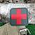 Нашивка ( шеврон патч patch ) тактическая RED CROSS ( красный крест ) 3D PVC на липучке 5х5 оливковая (2504322) - HAKKI