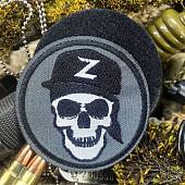 Нашивка ( шеврон патч patch ) тактическая ЧЕРЕП В КЕПКЕ Z вышитая на липуче D-8 серая (2509867) - ВОЕНТОРГ ТЫЛОВИК