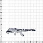 Заколка ( зажим закрепка ) КАЛАШНИКОВ для галстука Автомат АК-47 серебристая (2111989) - ВОЕНТОРГ ТЫЛОВИК
