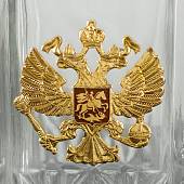 Набор подарочный с символикой Герб России стопки триколор ( графин ( штоф ) низкий + стопки ( рюмки ) 6x50 мл ) (4801911) - ВОЕНТОРГ ТЫЛОВИК
