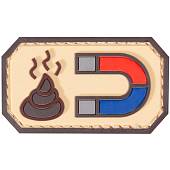 Нашивка ( шеврон патч patch ) тактическая  Shit Magnet 3D PVC ( пластизоль ) на липучке 6х3,5 песочная (2504776) - ВОЕНТОРГ ТЫЛОВИК