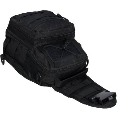 Сумка-органайзер TAC через плечо тактическая MOLLE черная (3310142) - HAKKI.RU