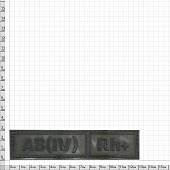 Нашивка ( шеврон патч patch ) тактическая Группа крови АB ( IV ) Rh+ 3D PVC ( пластизоль ) на липучке 13х3 защитная (2504095) - ВОЕНТОРГ ТЫЛОВИК