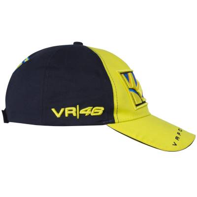 Бейсболка VR46 VRFORTYSIX вышитая черно-желтая (1401129) - HAKKI.RU