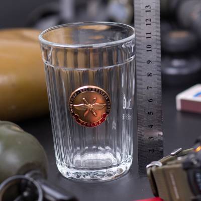 Стакан граненый с символикой ВКС Россия (4609040) - HAKKI.RU