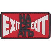 Нашивка ( шеврон патч patch ) тактическая EХIT НАСРАТЬ EXIT 3D PVC ( пластизоль ) на липучке 7,5х4 красная (2504234) - ВОЕНТОРГ ТЫЛОВИК