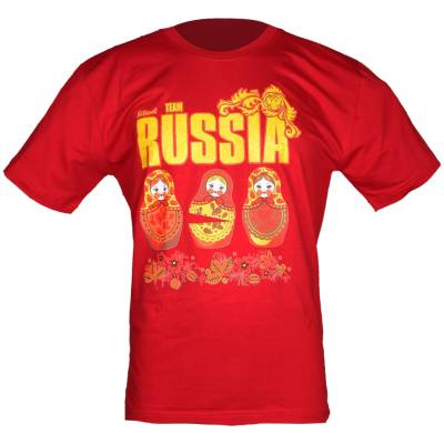 Футболка Team Russia (матрешки) красная (1208223) - HAKKI.RU