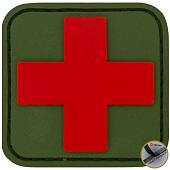 Нашивка ( шеврон патч patch ) тактическая MEDIC ( МЕДИК ) 3D PVC ( пластизоль ) на липучке 5х5 оливковая (2504301) - ВОЕНТОРГ ТЫЛОВИК