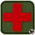 Нашивка ( шеврон патч patch ) тактическая MEDIC ( МЕДИК ) 3D PVC ( пластизоль ) на липучке 5х5 оливковая (2504301) - HAKKI