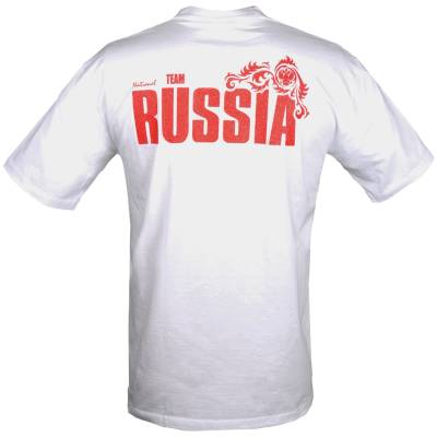 Футболка Team Russia. (цветы) белая (1208217) - HAKKI.RU