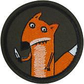 Нашивка ( шеврон патч patch ) тактическая Лиса с ножом вышитая на липучке D-7,5 оливковая (2509504) - ВОЕНТОРГ ТЫЛОВИК