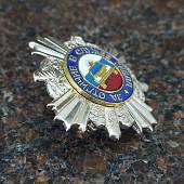 Знак нагрудный За отличие в службе ГИБДД 2 степени закрутка серебристый (2301086) - ВОЕНТОРГ ТЫЛОВИК