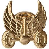 Эмблема ( знак ) петличная ( петлица ) Автомобильных войск нового образца золотистая (2102009) - ВОЕНТОРГ ТЫЛОВИК