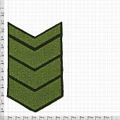 Знак - годичка ( нашивка шеврон ) нарукавный за выслугу лет ( по годам службы ) 16 лет полевой вышитый (2508091) - ВОЕНТОРГ ТЫЛОВИК