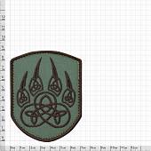 Нашивка ( шеврон патч patch ) тактическая Лапа Велеса вышитая на липучке 9х7 оливковая (2509055) - ВОЕНТОРГ ТЫЛОВИК