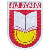 Нашивка ( шеврон патч patch ) тактическая OLD SCHOOL вышитая на липуче 8х5,5 красная (2509158) - ВОЕНТОРГ ТЫЛОВИК