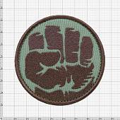 Нашивка ( шеврон патч patch ) тактическая Кулак вышитая на липучке D-7,5 оливковая (2509061) - ВОЕНТОРГ ТЫЛОВИК