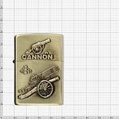 Зажигалка  бензиновая Cannon ( пушка ) золотистая (4403962) - ВОЕНТОРГ ТЫЛОВИК