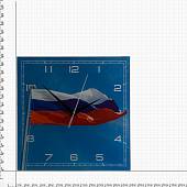 Часы настенные с символикой Флаг ( триколор ) России 28х28 (4102136) - ВОЕНТОРГ ТЫЛОВИК