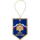 Вымпел мини в авто с вышивкой МЧС России 7х10 синий (4501039) - ВОЕНТОРГ ТЫЛОВИК