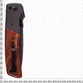 Нож складной BROWNING с клипсой со шнурком коричневый (3914050)  - ВОЕНТОРГ ТЫЛОВИК