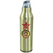 Зажигалка газовая настольная Снаряд с символикой ГРУ ГШ ВС / звезда СССР с пепельницей золотистая (4403220) - ВОЕНТОРГ ТЫЛОВИК