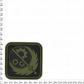 Нашивка ( шеврон патч patch ) тактическая Братство стали 3D PVC ( пластизоль ) на липучке 7,5х7,5 хаки (2504224) - ВОЕНТОРГ ТЫЛОВИК