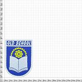 Нашивка ( шеврон патч patch ) тактическая OLD SCHOOL вышитая на липуче 8х5,5 синяя (2509144) - ВОЕНТОРГ ТЫЛОВИК